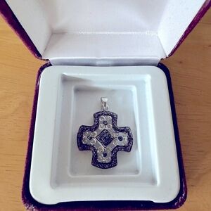 Vintage Sterling Silver Cross Pendant